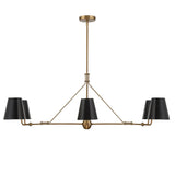 Timeless Home Six Light Chandelier Xavier Vibrant Gold - Exact Size