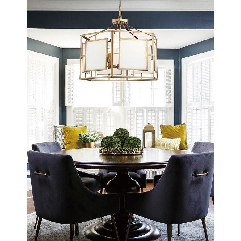 Timeless Home Six Light Chandelier Xavier Vibrant Gold - Exact Size