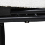 Tingri Modern White Cushion Top Entryway Bench