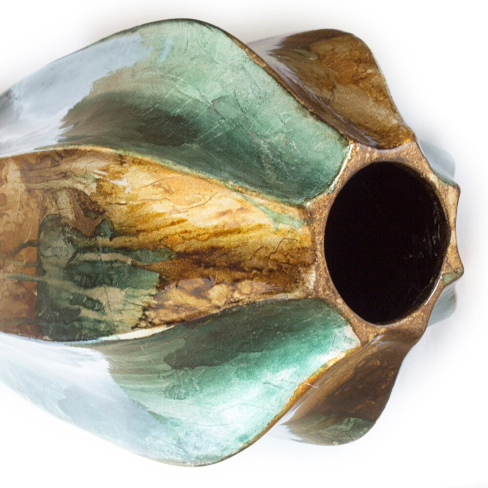 Tinsley 16 In. Foiled and Lacquered Table Vase