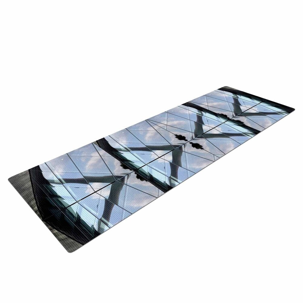 Tiny September "Butterfly Glass" Yoga Mat - Blue