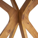 Tioman Outdoor 5 Piece Wood and Wicker Dining Set by Christopher Knight Home