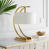 Tipeli Table Lamp with Brown Base and White Shade