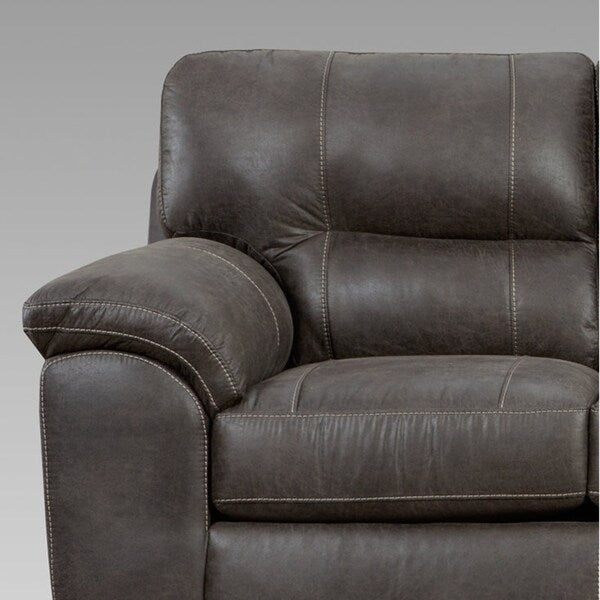 Roundhill Furniture Tirana Contemporary Fabric Pillow-top Arm Loveseat in Sequoia Ash
