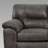 Roundhill Furniture Tirana Contemporary Fabric Pillow-top Arm Loveseat in Sequoia Ash