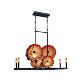 Titan 6-Light Hand Blown Art Glass Island Fixture