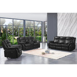 Titanic Furniture Olaf Manual Reclining Chair in Black Faux Leather