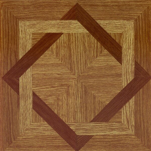 Achim Tivoli Wood Diamond 12x12 Self Adhesive Vinyl Floor Tile - 45 Tiles/45 sq. ft.