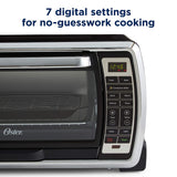 Toaster Oven Digital Convection Oven, Large 6-Slice Capacity, Black/Polished Stainless