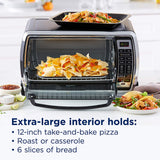 Toaster Oven Digital Convection Oven, Large 6-Slice Capacity, Black/Polished Stainless