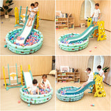 Toddler Slide and Swing Set 4 in 1 Kids Climber Slide Playset - 80 x 56.3 x 37in