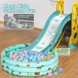 Toddler Slide and Swing Set 4 in 1 Kids Climber Slide Playset - 80 x 56.3 x 37in