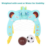 Toddler Sports Center Basketball Ring, Football Goal, Throwing Ring Toy Set