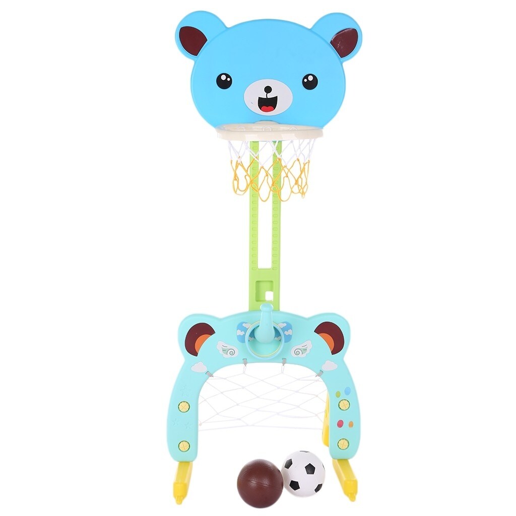 Toddler Sports Center Basketball Ring, Football Goal, Throwing Ring Toy Set