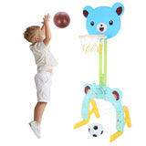 Toddler Sports Center Basketball Ring, Football Goal, Throwing Ring Toy Set