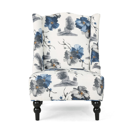 Toddman Contemporary Wingback Fabric Club Chair by Christopher Knight Home