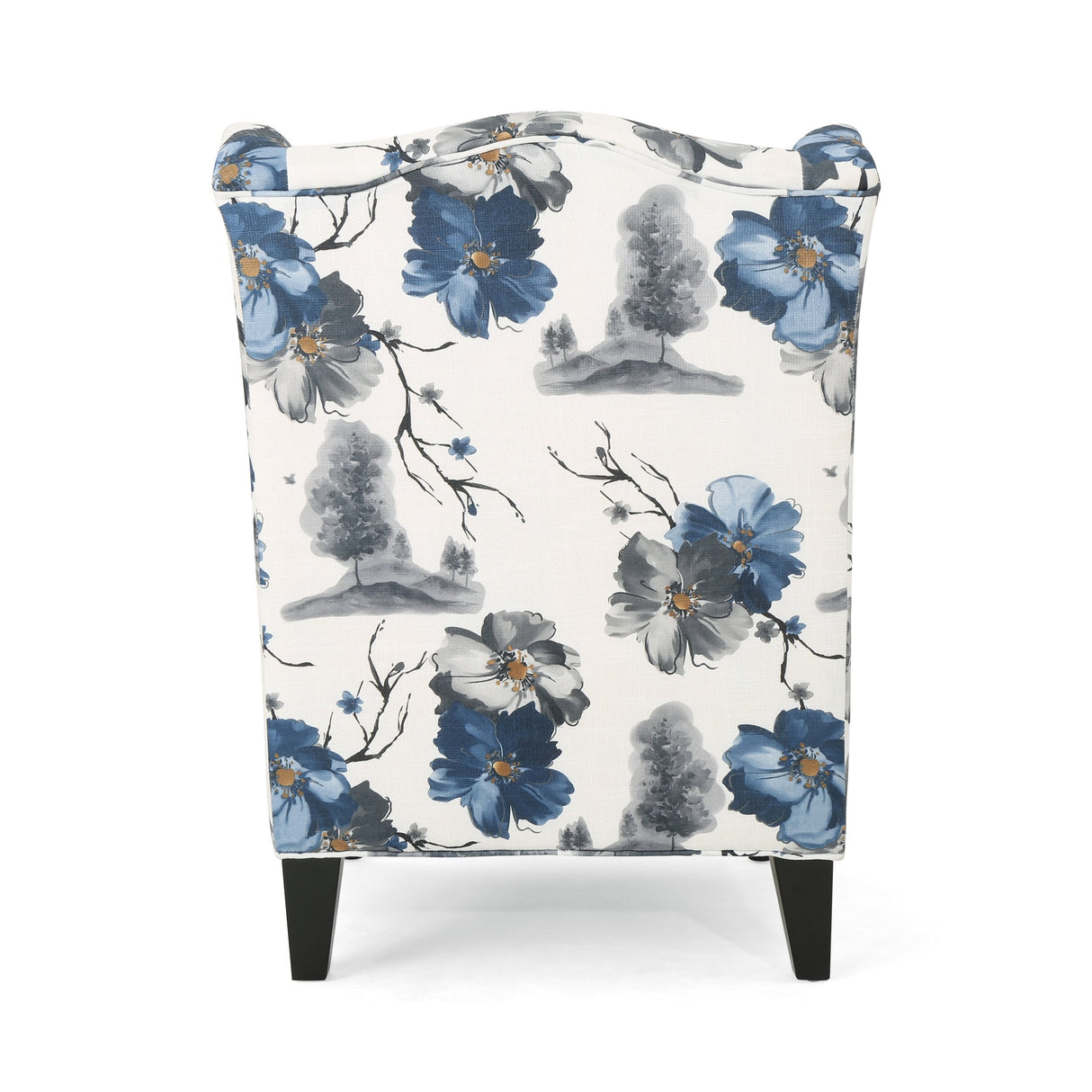 Toddman Contemporary Wingback Fabric Club Chair by Christopher Knight Home
