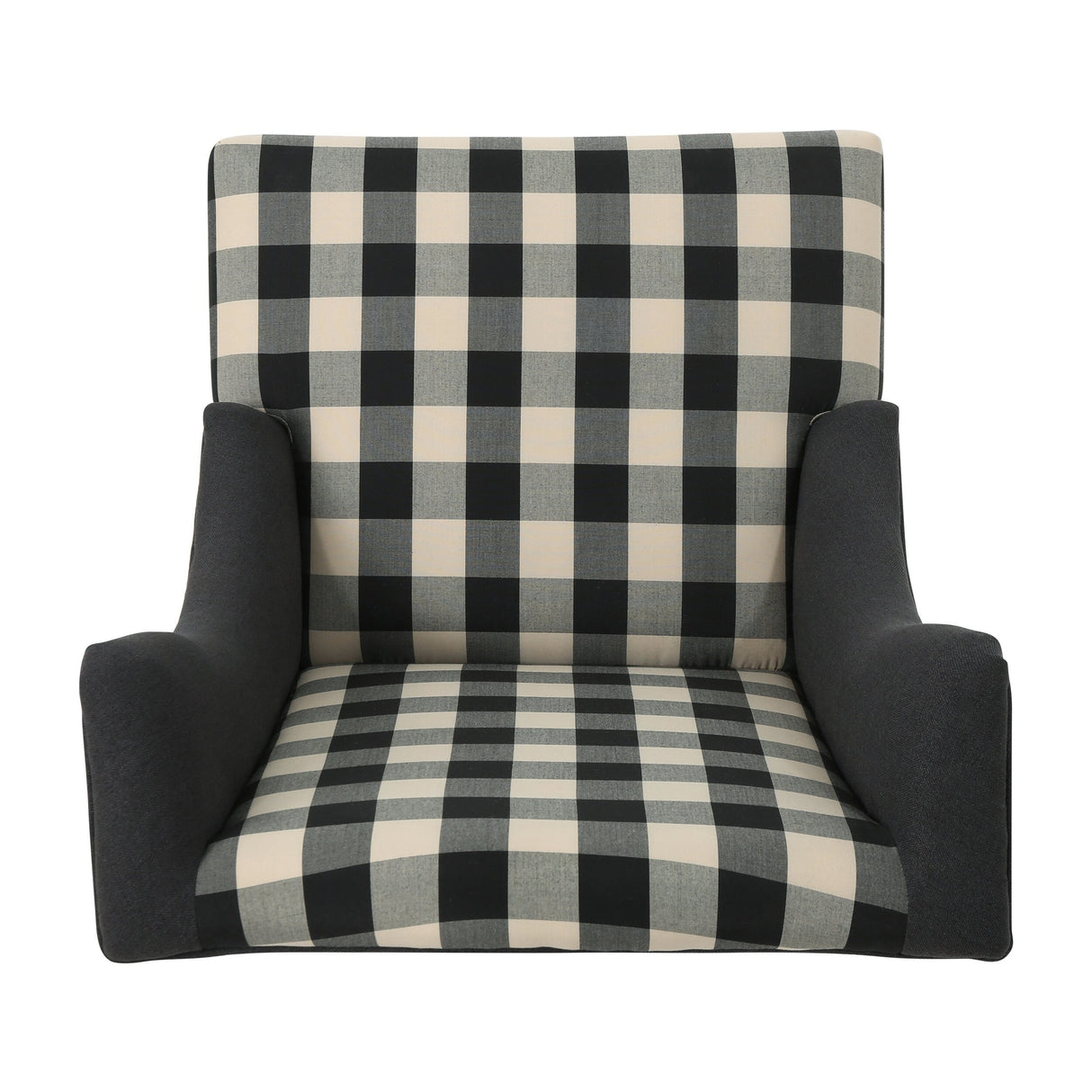 Toddman Contemporary Wingback Fabric Club Chair by Christopher Knight Home