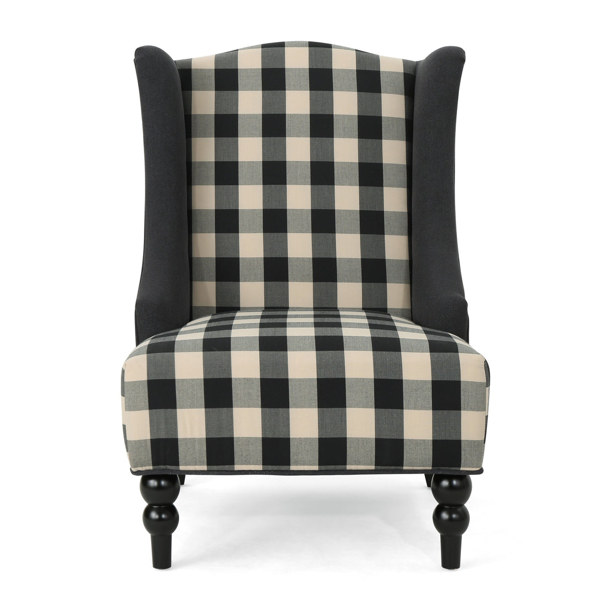 Toddman Contemporary Wingback Fabric Club Chair by Christopher Knight Home