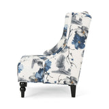 Toddman Contemporary Wingback Fabric Club Chair by Christopher Knight Home