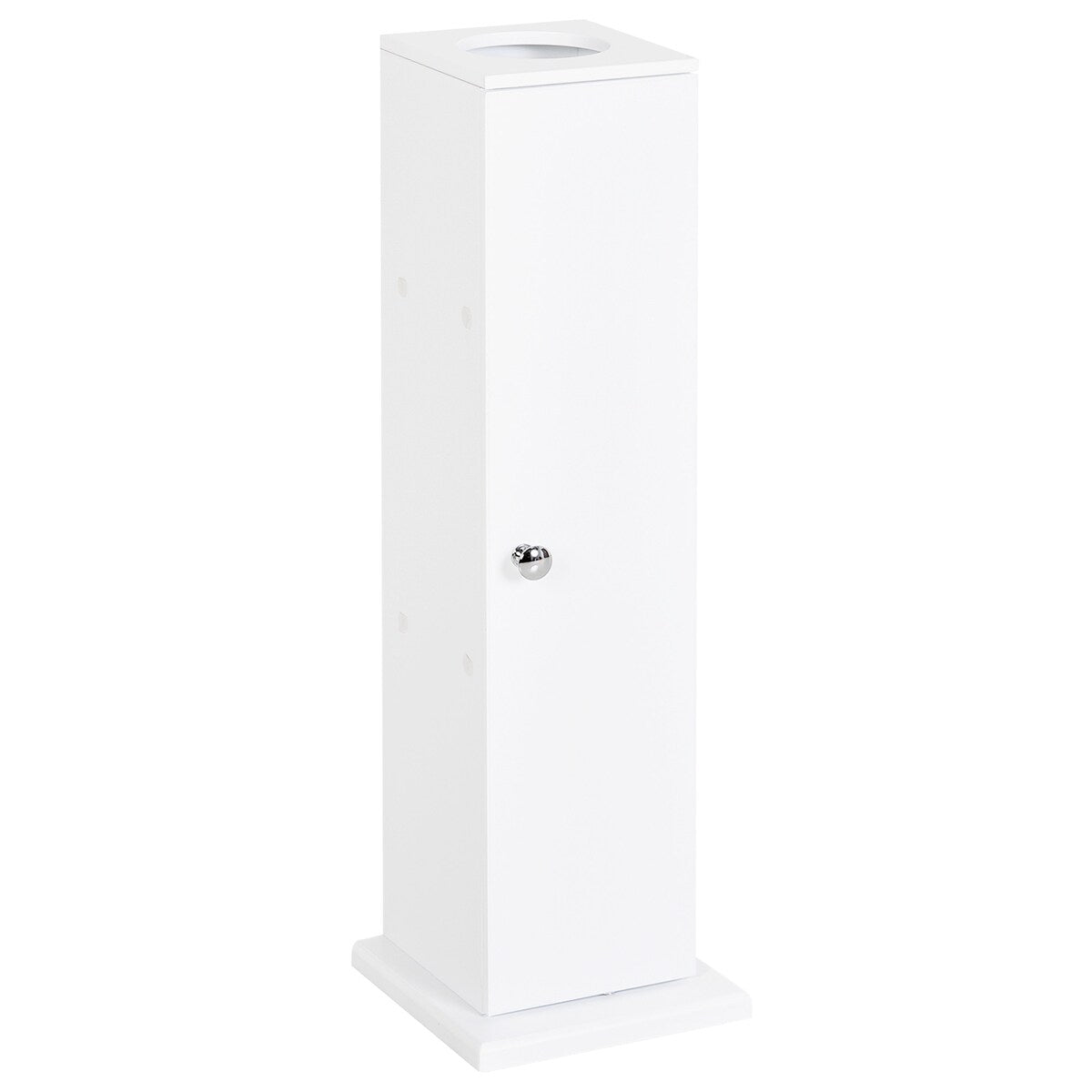 Toilet Paper Cabinet Bathroom Corner Floor Cabinet with Doors and Shelves, Bathroom Thin Storage Organizer for Paper Shampoo