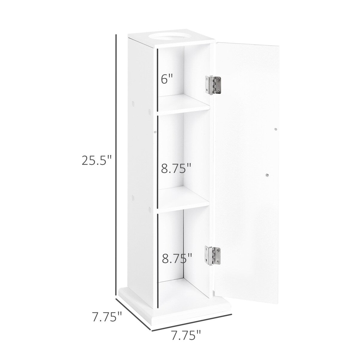 Toilet Paper Cabinet Bathroom Corner Floor Cabinet with Doors and Shelves, Bathroom Thin Storage Organizer for Paper Shampoo
