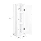Toilet Paper Cabinet Bathroom Corner Floor Cabinet with Doors and Shelves, Bathroom Thin Storage Organizer for Paper Shampoo
