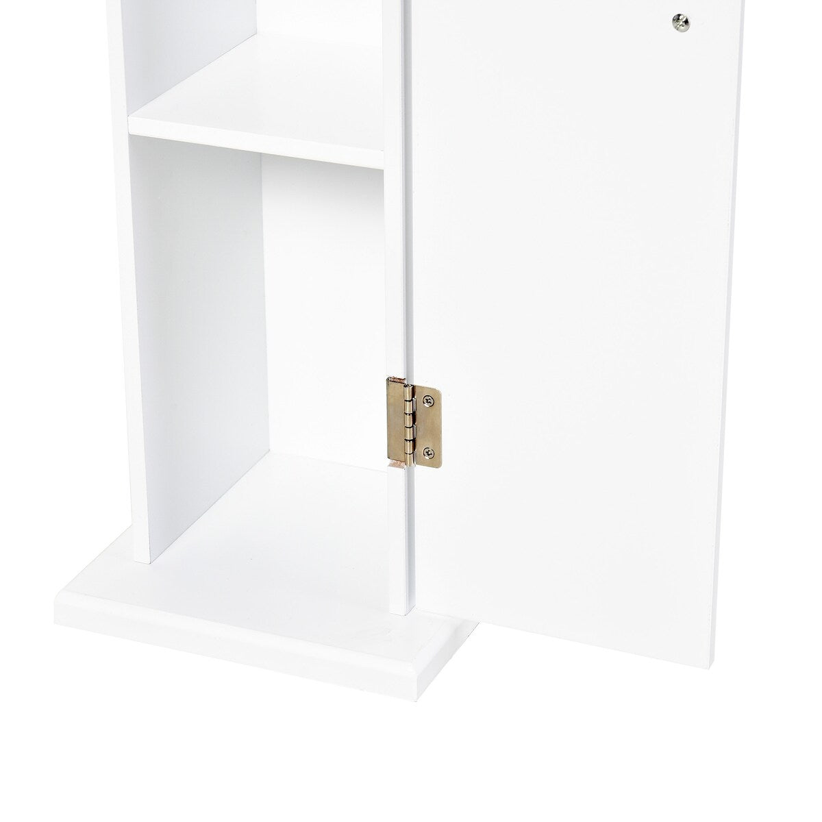 Toilet Paper Cabinet Bathroom Corner Floor Cabinet with Doors and Shelves, Bathroom Thin Storage Organizer for Paper Shampoo