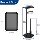 Toilet Paper Holder Stand with Top Storage Shelf, Chrome Toilet Paper Roll Holder