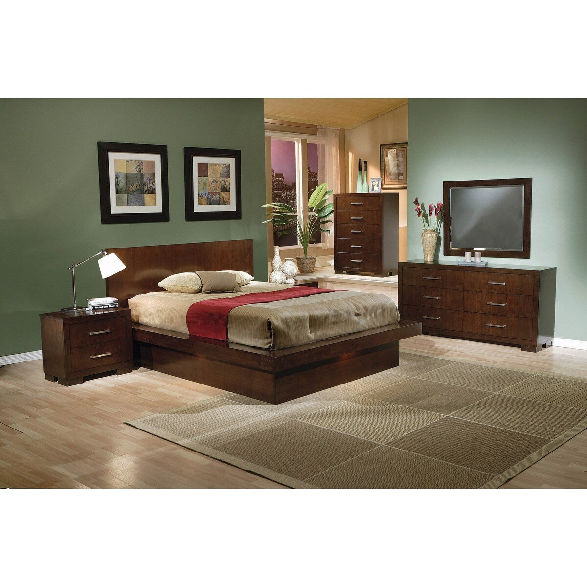 Tokyo 2-piece Platform Bedroom Set with Dresser