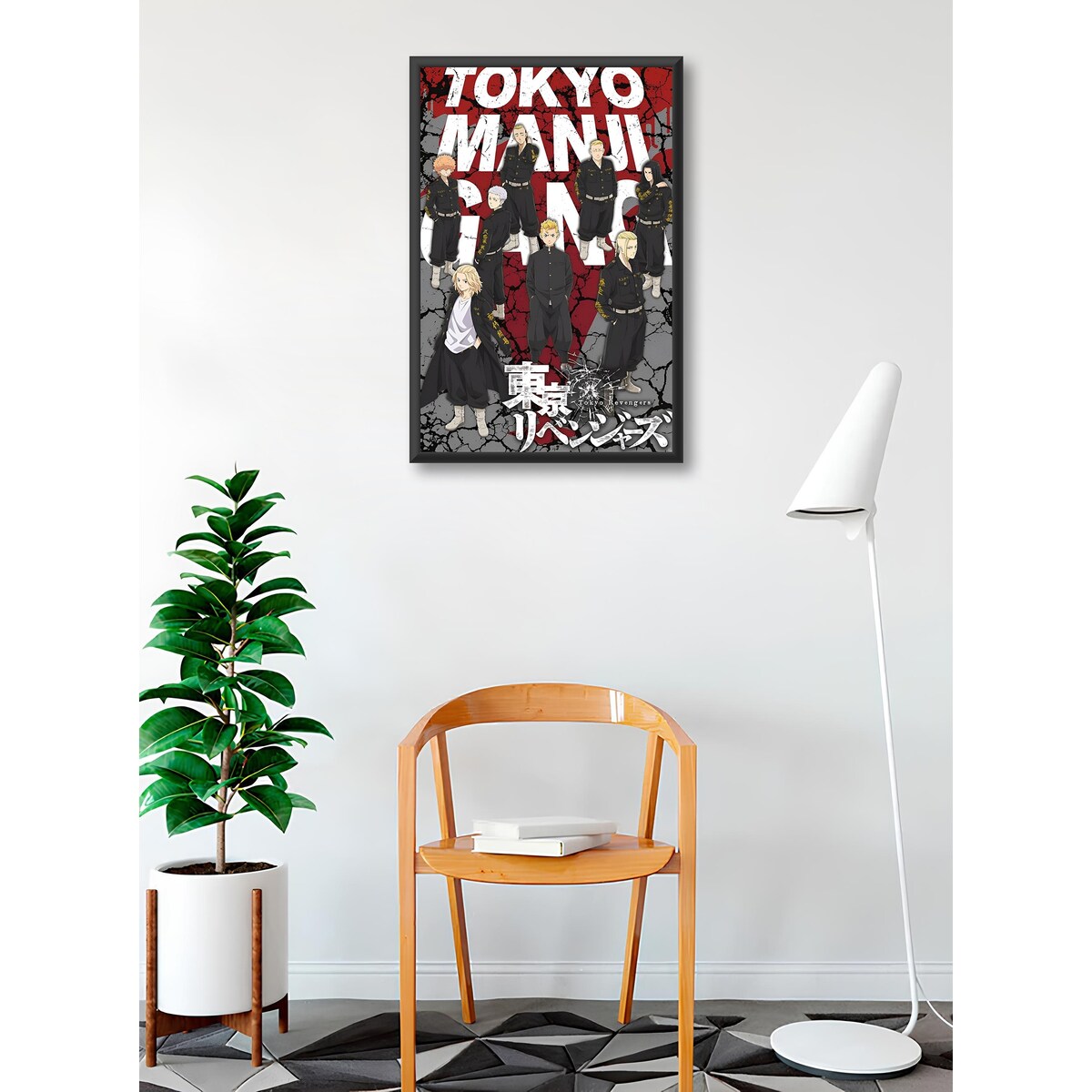 Tokyo Revengers - Takemichi & Tokyo Manji Gang Framed Art Poster - 24 x 36 Inch