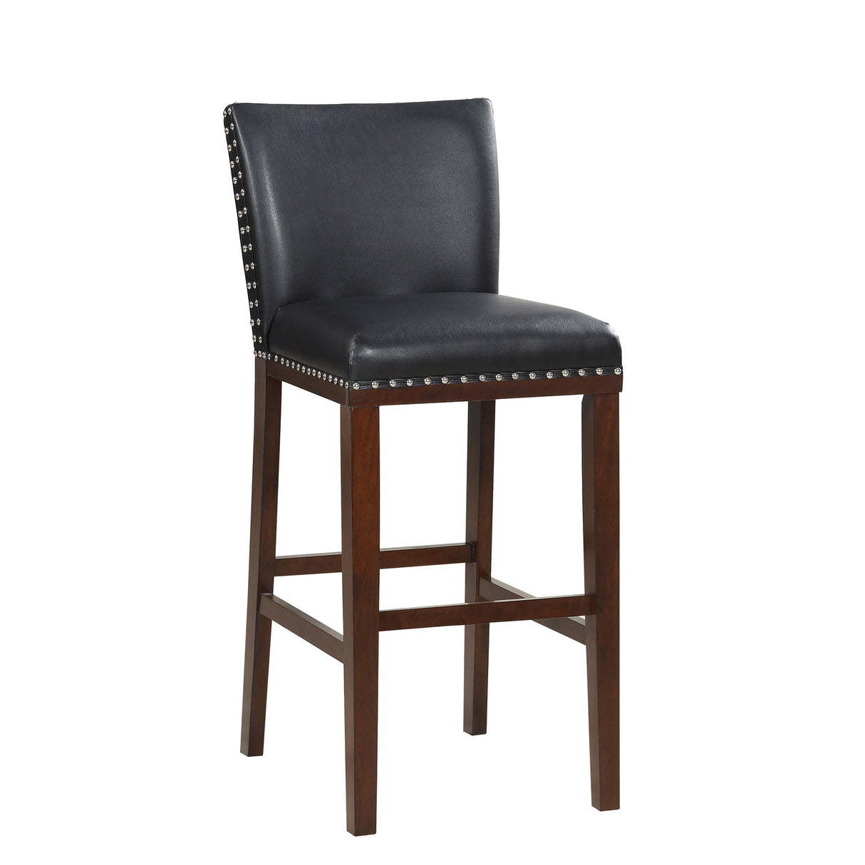 Toledo Wood and Faux Leather Bar Stools (Set of 2) by Greyson Living