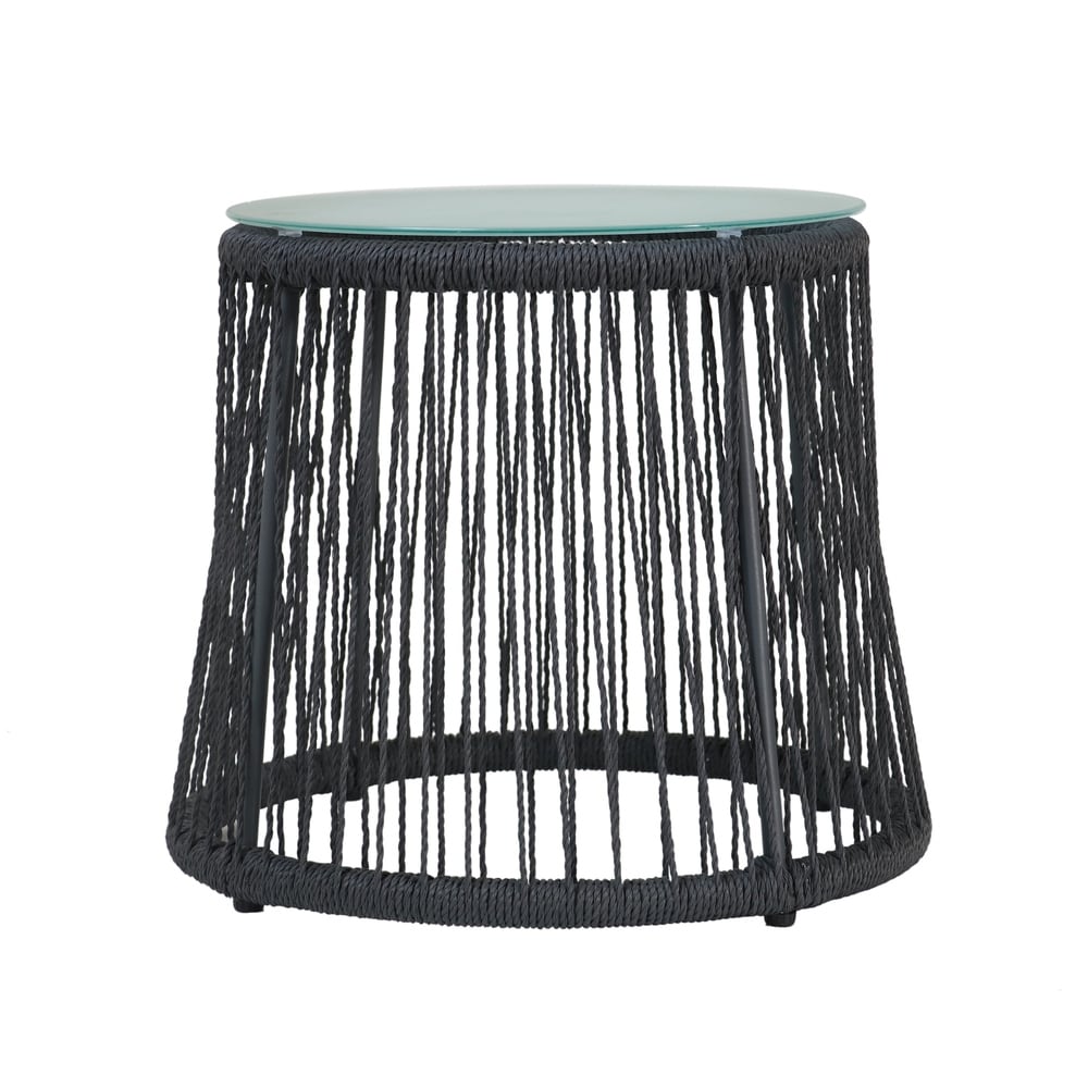 Tolovana Indoor Steel and Rope Side Table by Christopher Knight Home