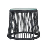 Tolovana Indoor Steel and Rope Side Table by Christopher Knight Home