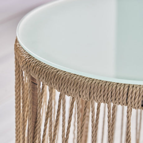 Tolovana Indoor Steel and Rope Side Table by Christopher Knight Home