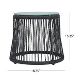 Tolovana Indoor Steel and Rope Side Table by Christopher Knight Home