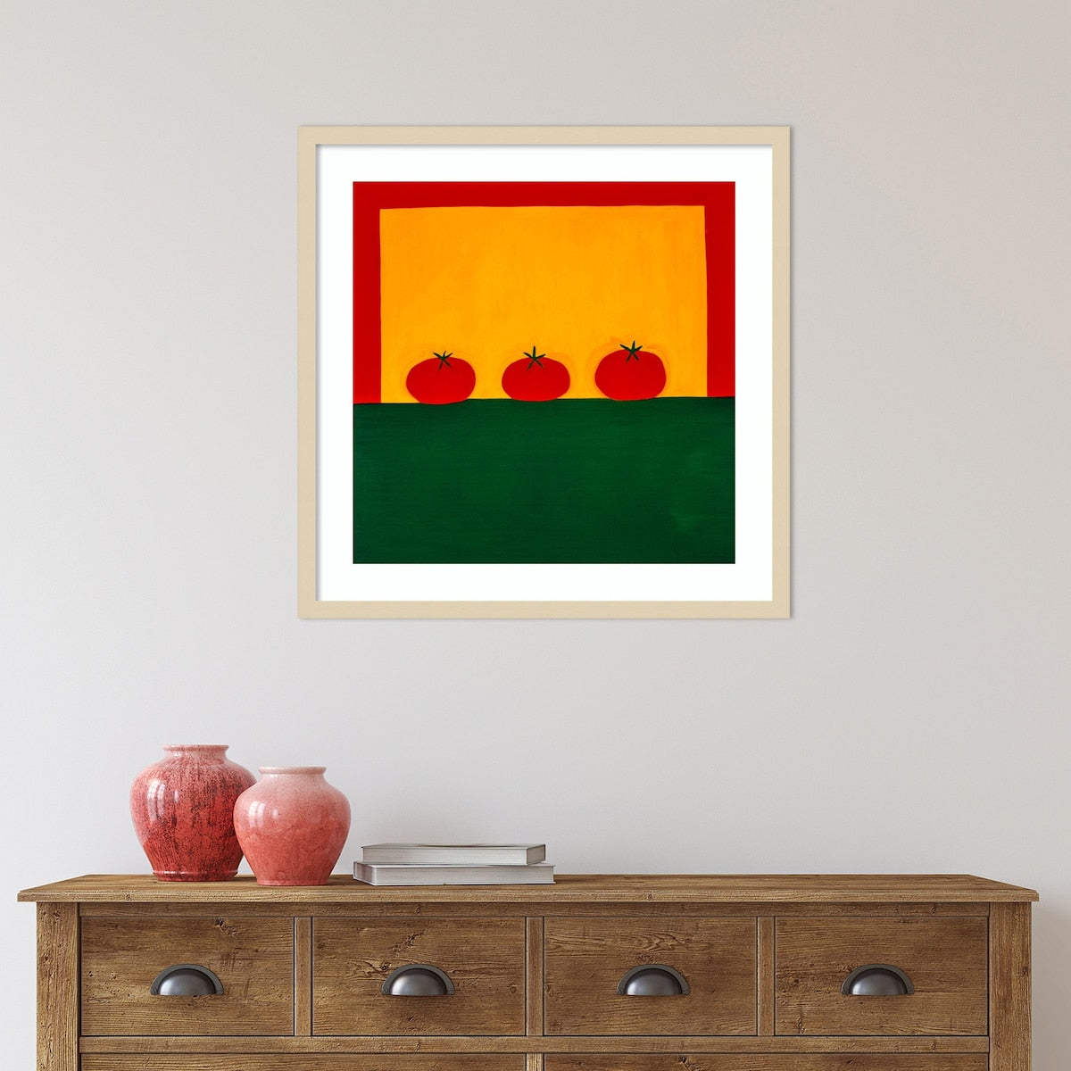 Tomatoes by Cristina Rodriguez Wood Framed Wall Art Print