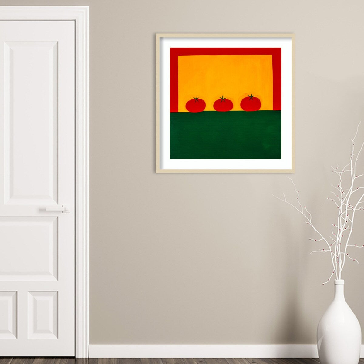 Tomatoes by Cristina Rodriguez Wood Framed Wall Art Print
