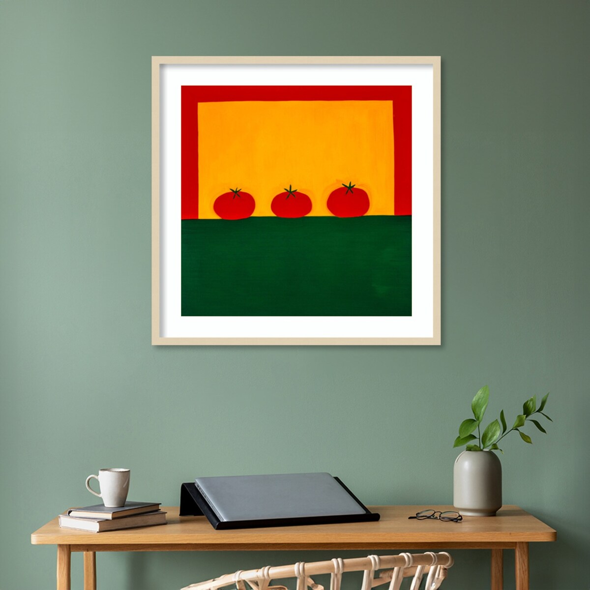 Tomatoes by Cristina Rodriguez Wood Framed Wall Art Print
