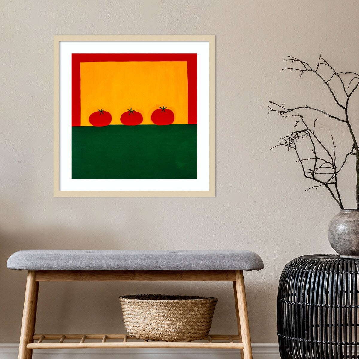 Tomatoes by Cristina Rodriguez Wood Framed Wall Art Print