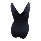 Tommy Bahama Women's Plunge V-Neck One-Piece (12, Black)