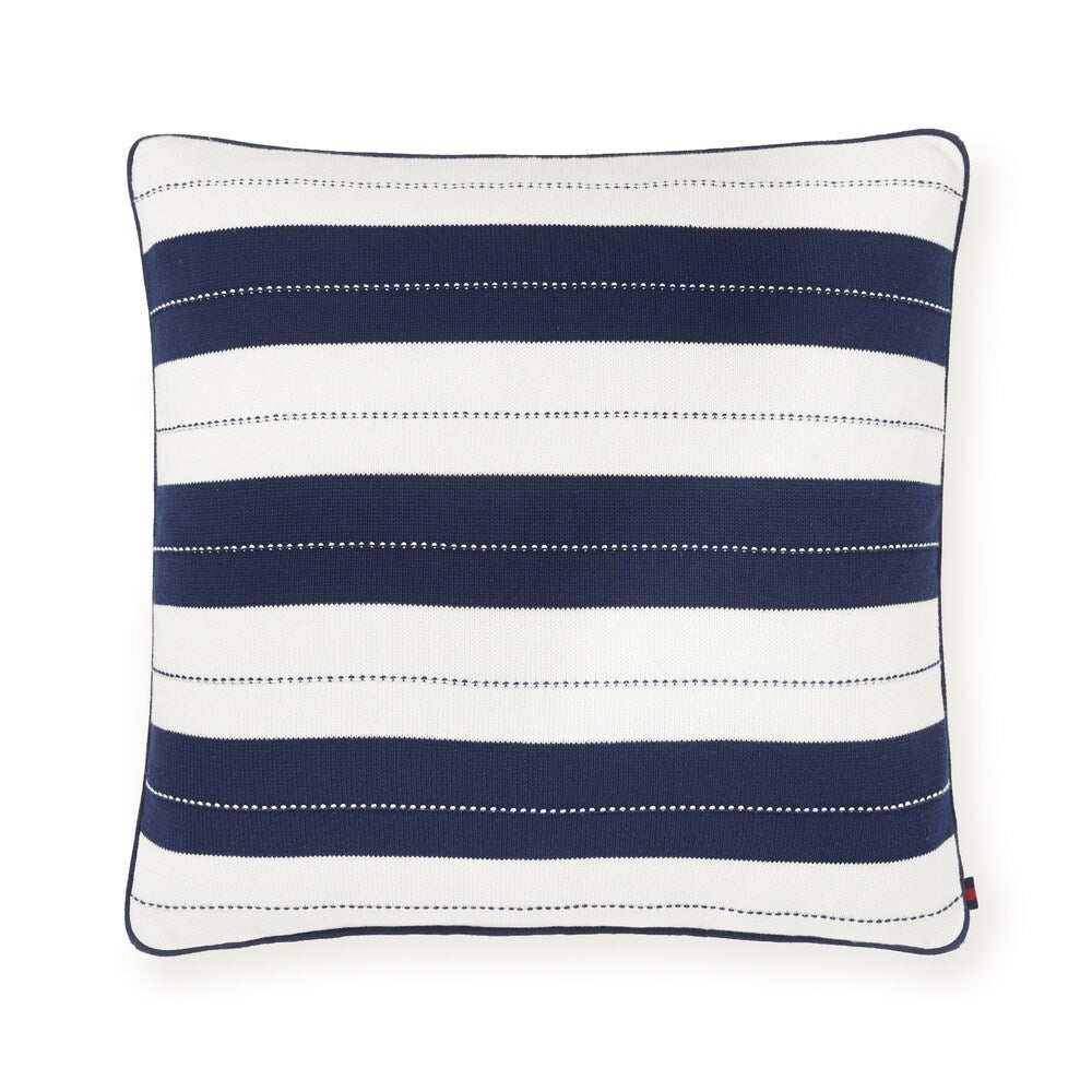 Tommy Hilfiger Knit Cabana Navy/ White Euro Sham