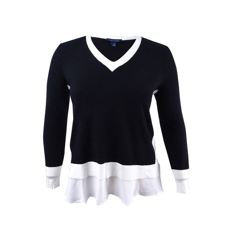 Tommy Hilfiger Women's Colorblocked Layered-Look Sweater