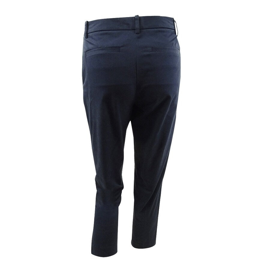 Tommy Hilfiger Women's Cropped Straight-Leg Pants (10, Midnight)