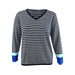 Tommy Hilfiger Women's Plus Striped V-Neck Sweater