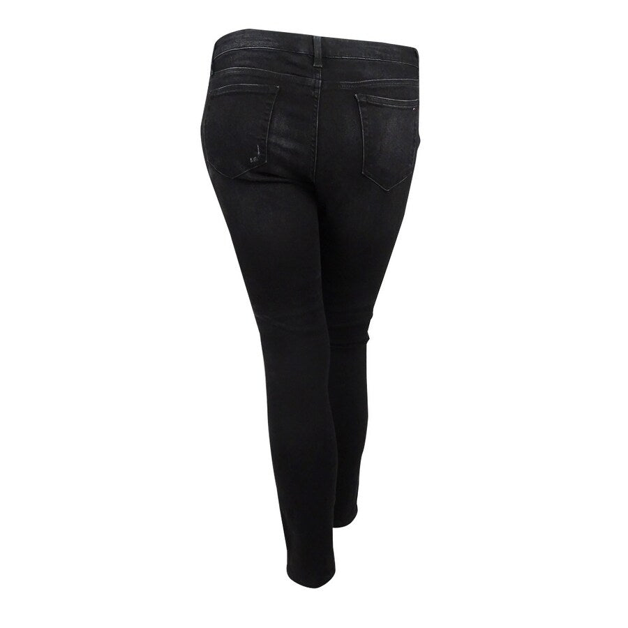 Tommy Hilfiger Women's Ripped Embellished Skinny Jeans