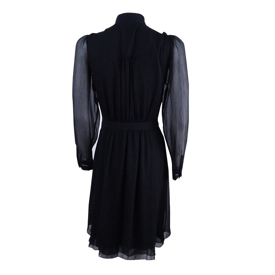 Tommy Hilfiger Women's Tie-Neck Shirtdress