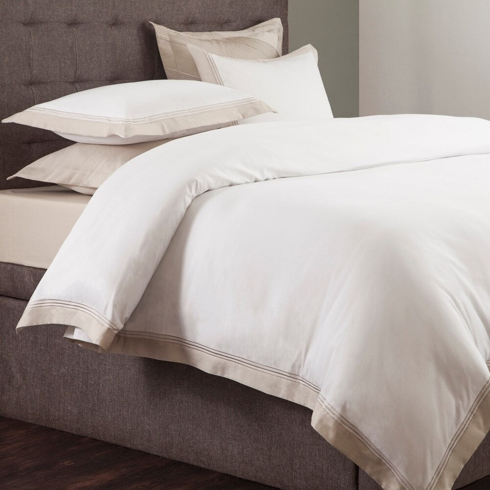 Denzel 300TC Reversible 100% Cotton Oversized Duvet Cover Set With Matching Pillow Shams