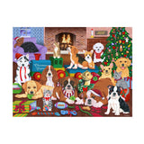 Tomoyo Pitcher 'Puppies Christmas Eve' Canvas Art