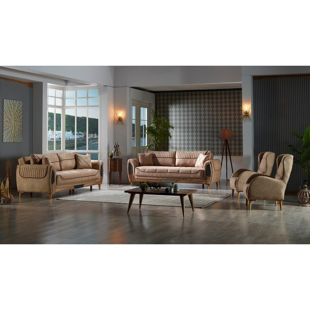Tonkq 4-piece 2 Sofa And 2 Chair Living Room Set